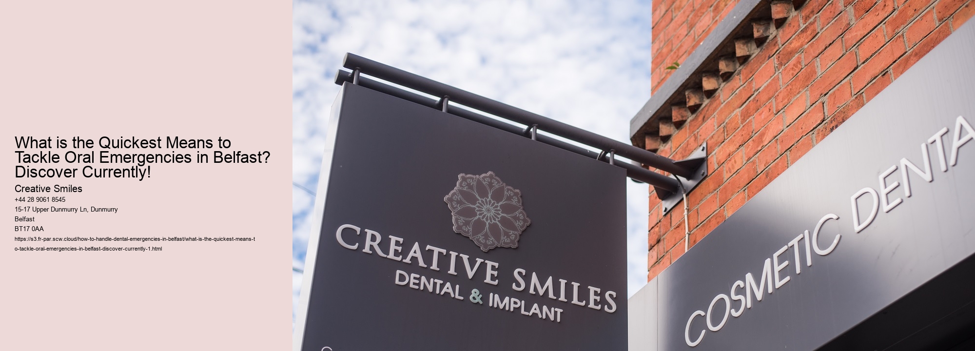 What is the Quickest Means to Tackle Oral Emergencies in Belfast? Discover Currently!