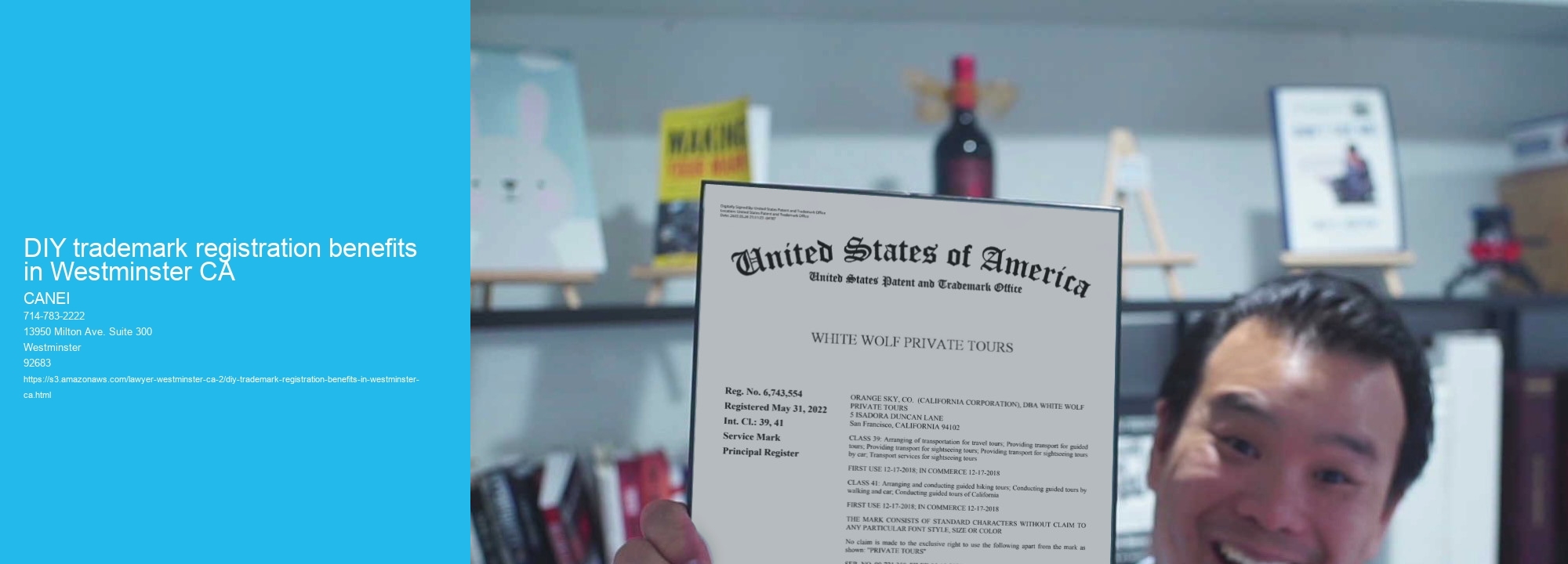 DIY trademark registration benefits in Westminster CA